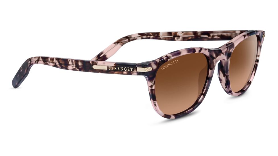 Serengeti Andrea Sunglasses,Pink Tortoise Frame,Gradient Drivers Round Lens 8466