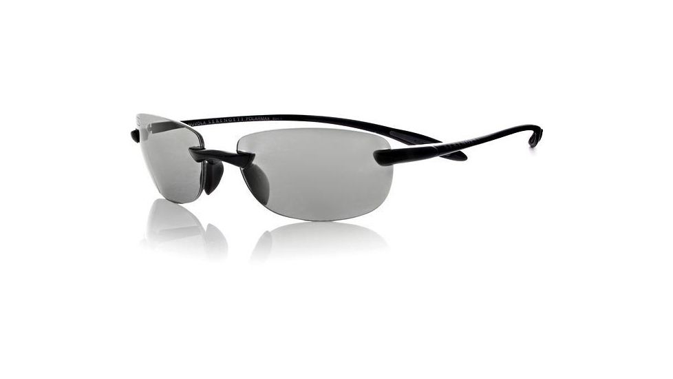 Serengeti Polar Max Argon Sunglasses 7007 Shiny Black Frame, Polarmax CPG Lens