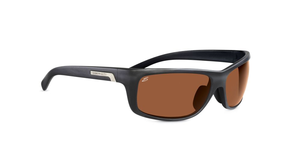 Serengeti Assisi Sunglasses - Satin Crystal Smoke Fade Frame, Polar PhD Drivers Lenses 7612