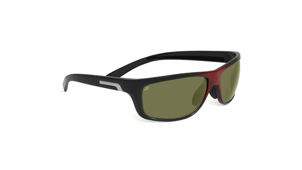 Serengeti Assisi Sunglasses Shiny Red Granite Frame Polar Phd 555nm Lenses 7613