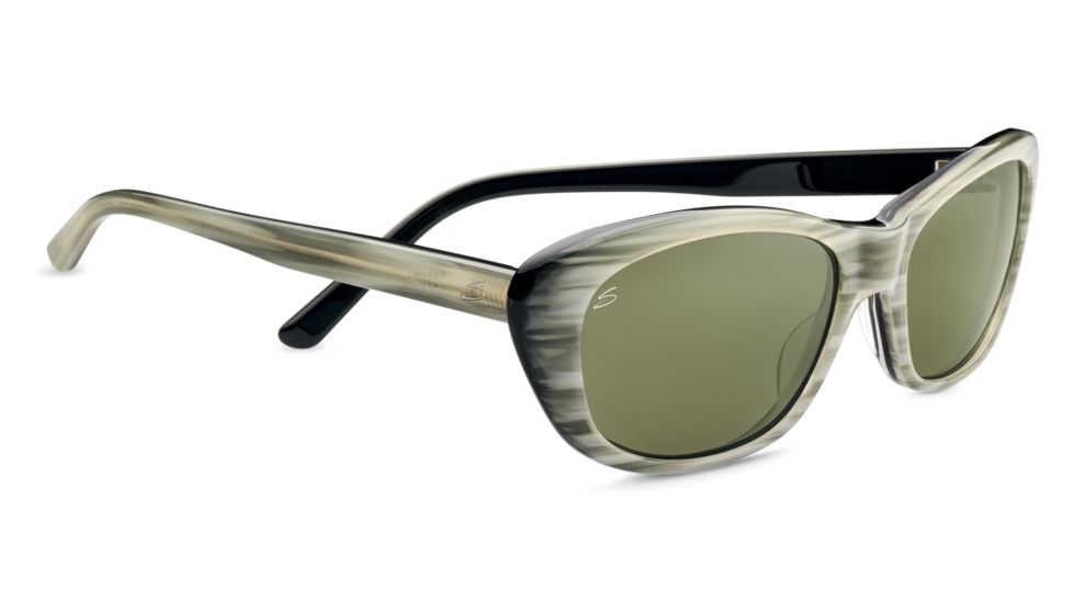 Serengeti Bagheria Sunglasses - Creme Stripe Black Frame and Polarized 555nm Lens 7788