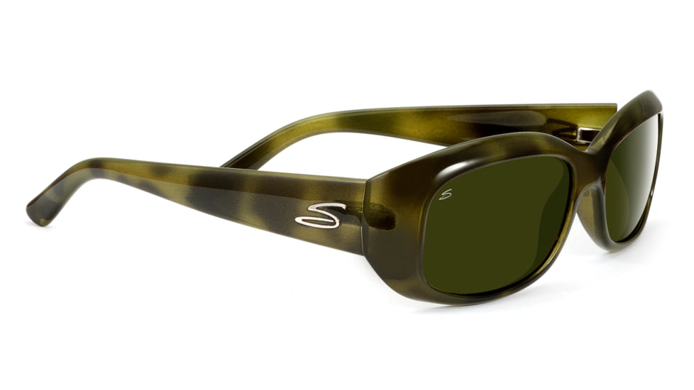 Serengeti Bianca Sunglasses, Green Vintage Tortoise Frame, Polarized 555nm Lens, 8092