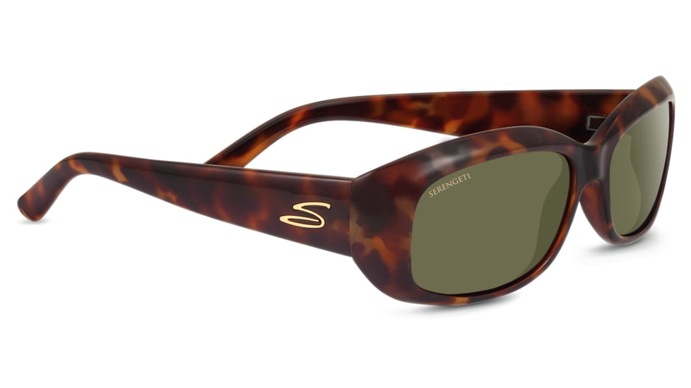 Serengeti Bianca Sunglasses,Red Moss Tortoise Frame,Polarized 555nm Square Lens 8425