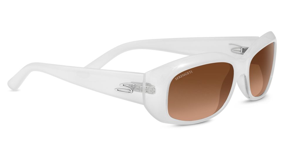 Serengeti Bianca Sunglasses,Shiny Cloud Frame,Drivers Gradient Square Lens 8426