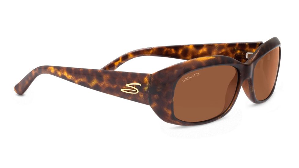 Serengeti Bianca Sunglasses, Glitter Tortoise Frame, Polarized Drivers Lens 7367