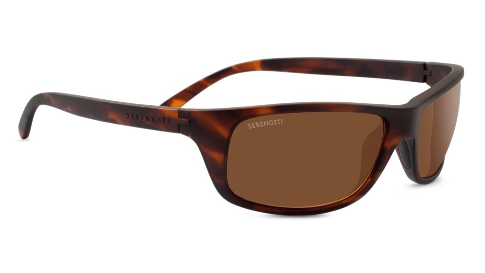 Serengeti Bormio Sunglasses, Satin Dark Tortoise Frame, Polar PhD Drivers Lens, 8166
