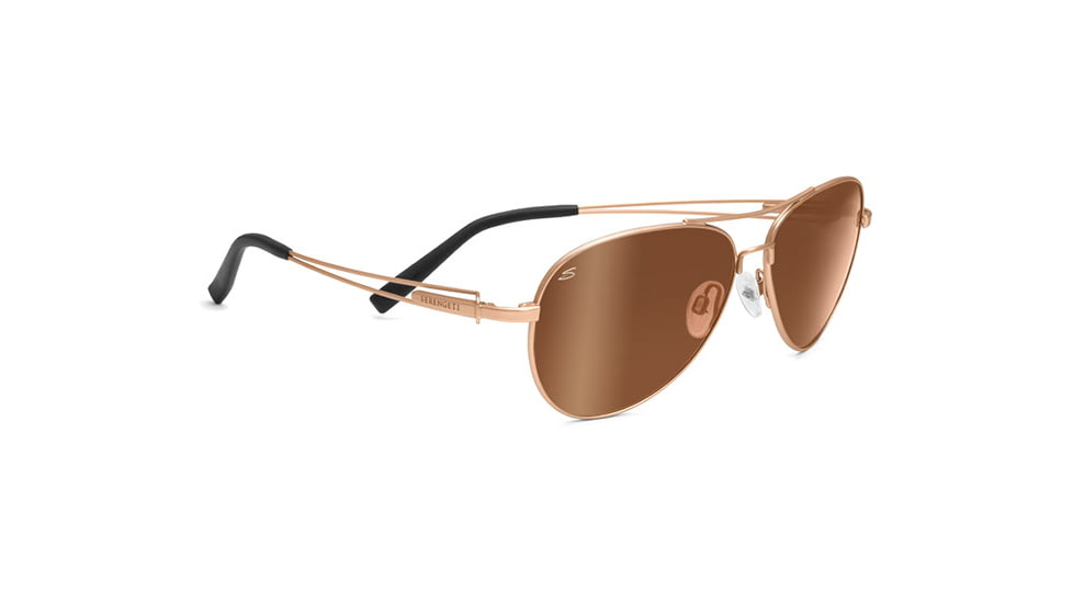 Serengeti Brando Sunglasses Velvet Gold Frame Drivers Gold Polarized Lenses 7700