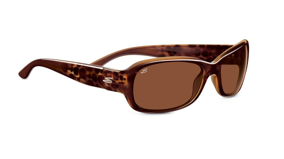 Serengeti Chloe Sunglasses - Shiny Bubble Tortoise Frame, Drivers Polarized Lenses 7625