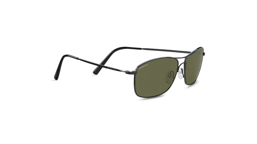 Serengeti Corleone, Polarized 555nm, Square, Unisex, Shiny Gunmetal, Small/Medium 8565