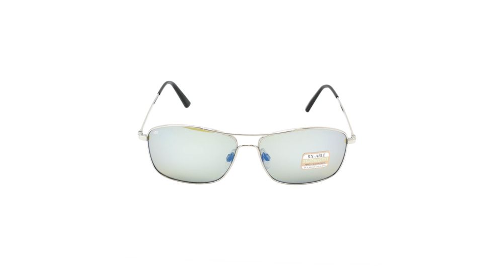 Serengeti Corleone Sunglasses, Shiny Titanium, Polarized 555nm Blue, 8418