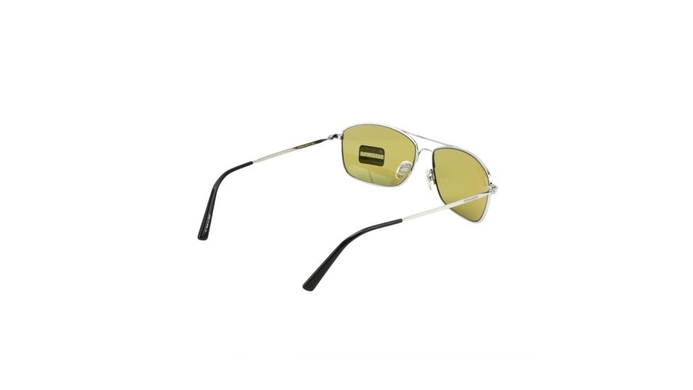 Serengeti Corleone Sunglasses, Shiny Titanium, Polarized 555nm Blue, 8418