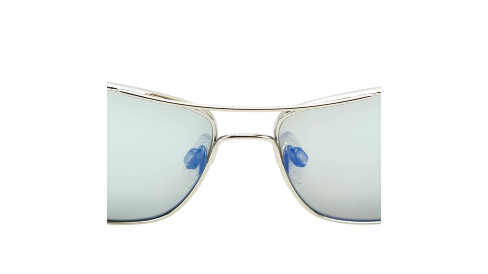 Serengeti Corleone Sunglasses, Shiny Titanium, Polarized 555nm Blue, 8418