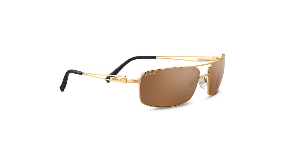 Serengeti Dante, Polarized Drivers Gold, Rectangle, Unisex, Shiny Bold Gold, Medium/Large 8566