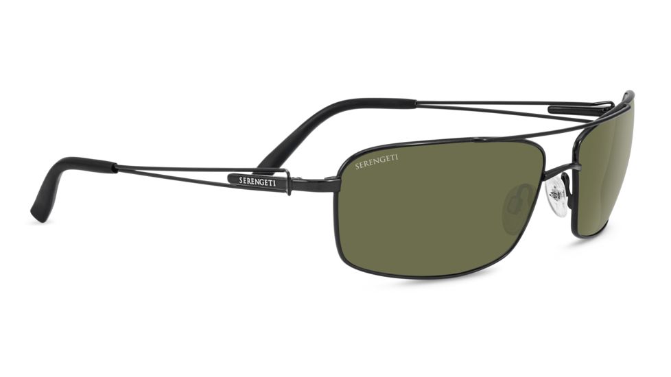 Serengeti Dante Sunglasses, Satin Black, Polarized 555nm, 8457