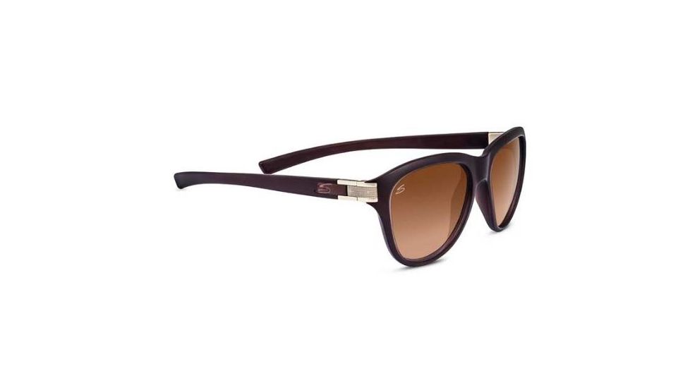 Serengeti Elba Sunglasses,Sanded Crystal Brown Frame,Polarized Drivers Gradient Round Lens 8340