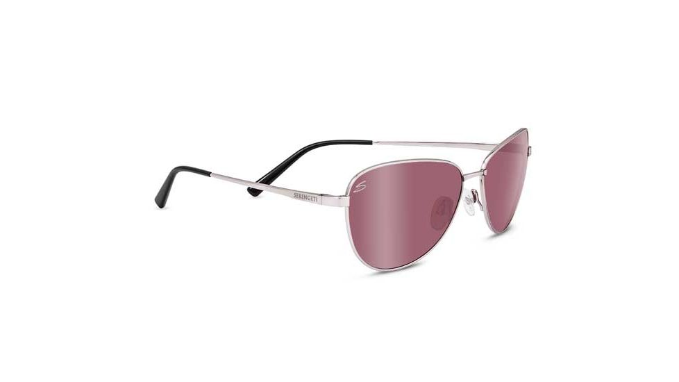 Serengeti Gloria Sunglasses, Satin Titanium, Polarized Sedona Bi Mirror 8413