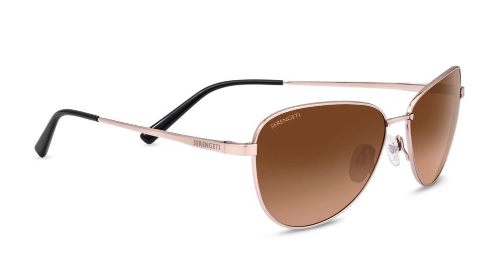 Serengeti Gloria Sunglasses, Shiny Rose Gold, Drivers Gradient, 8414