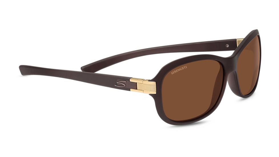 Serengeti Isola Sunglasses - Women's, Sanded Crystal Brown Frame, Polarized Drivers Lens, 7942