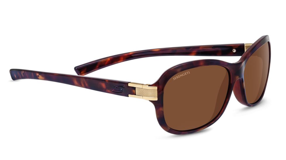 Serengeti Isola Sunglasses - Women's, Shiny Dark Tortoise Frame, Polarized Drivers Lens, 8429
