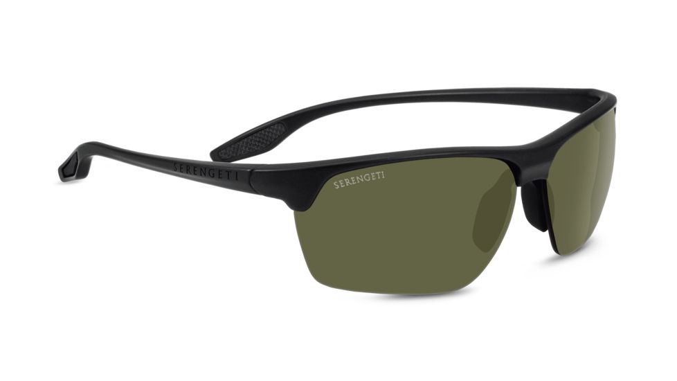 Serengeti Linosa Sunglasses, Satin Black, Polar PhD 555nm, 8506