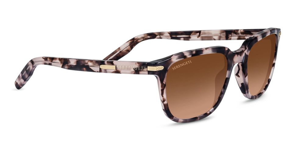 Serengeti Mattia Sunglasses,Pink Tortoise Frame,Gradient Drivers Square Lens 8474