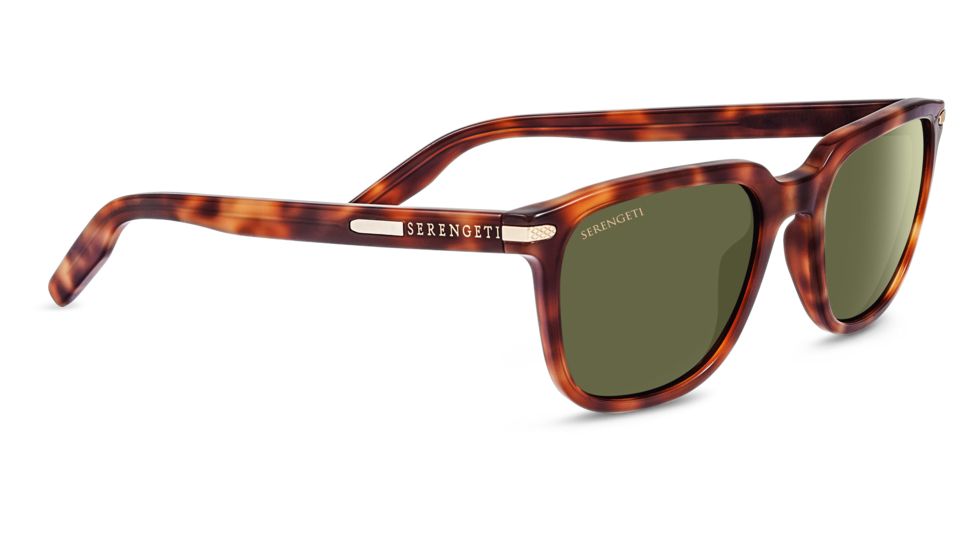 Serengeti Mattia Sunglasses,Butter Rum Tortoise Frame,Polarized 555nm Square Lens 8473