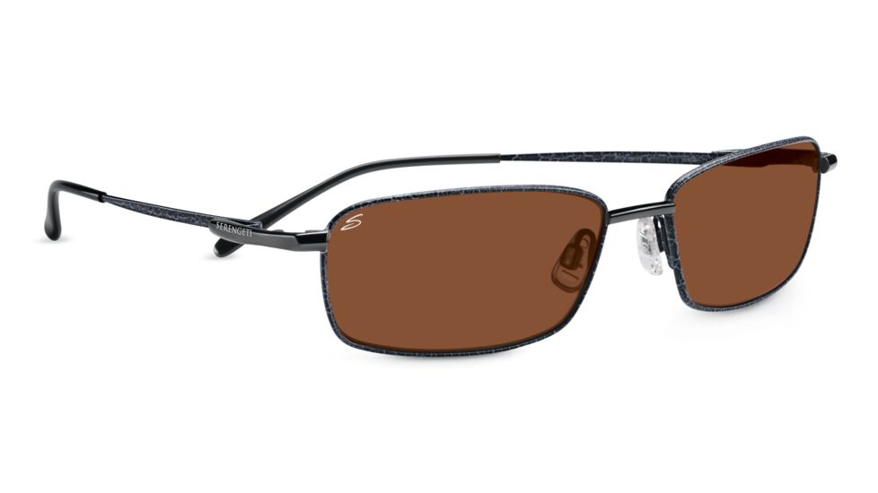 Serengeti Modena Sunglasses - Gunmetal w/ Denim Tannery Frame, Drivers Polarized Lenses 7548