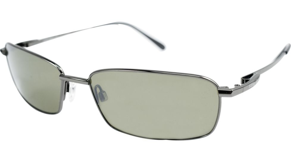Serengeti Modena Sunglasses Shiny Gunmetal Frame 555nm Polarized Lenses 7551