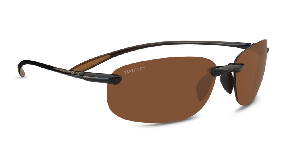 Serengeti Nuvino Sunglasses, Shiny Brown Frame, Drivers Lens
