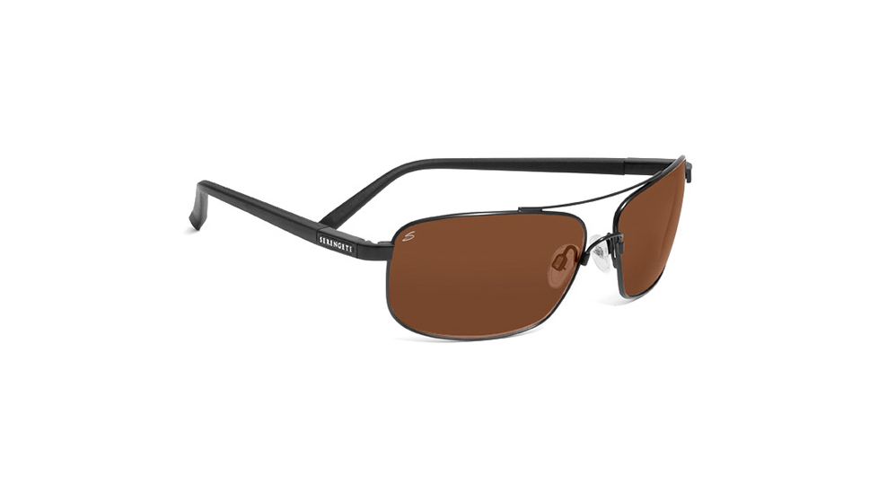 Serengeti Palladio Sunglasses Satin Black Frame Polar Phd Drivers Lenses 7566