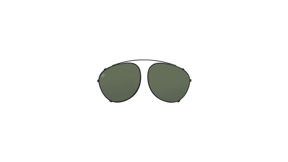 Serengeti Palmiro Clip Sunglasses, Satin Black Frame, Polar PhD 555nm Lens, 8056