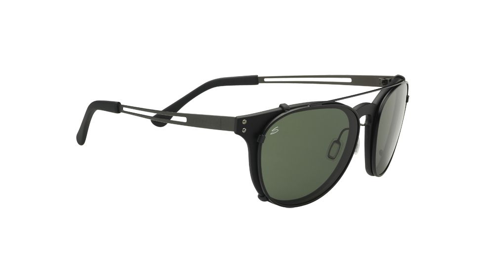 Serengeti Palmiro Sunglasses, Satin Black Frame, Polar PhD 555nm Lens, 8053