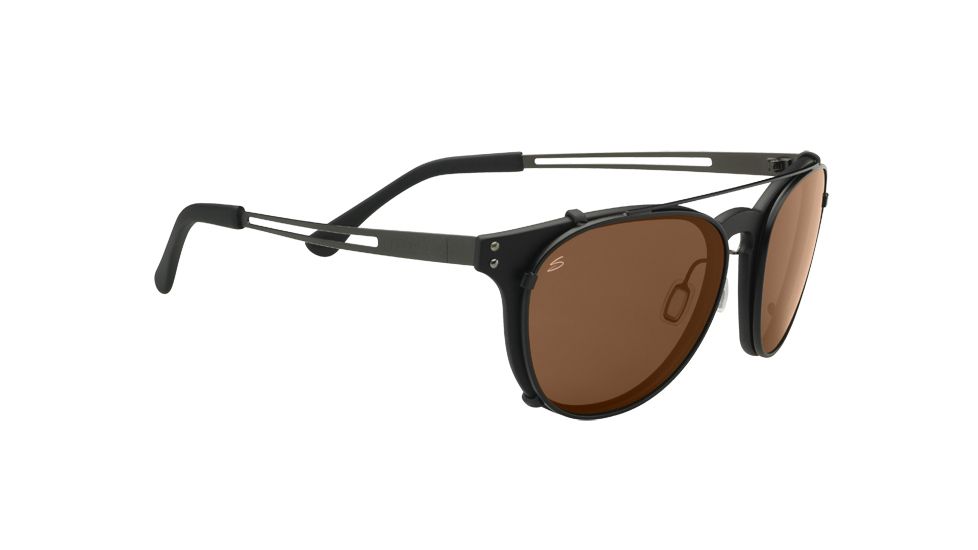 Serengeti Palmiro Sunglasses, Satin Black Frame, Polar PhD Drivers Lens, 8052