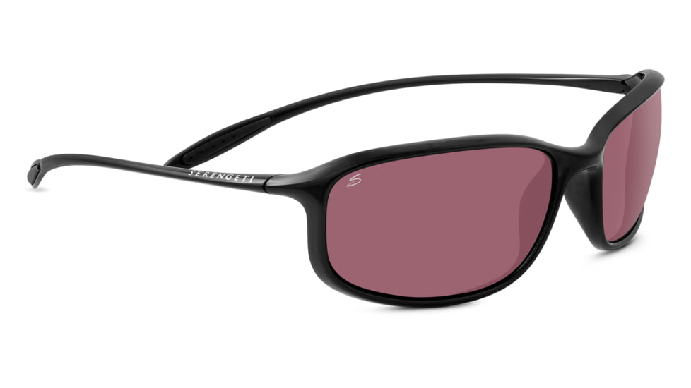 Serengeti Sestriere Sunglasses, Shiny/Satin Black Frame, Polar PhD Sedona Lens, 8111