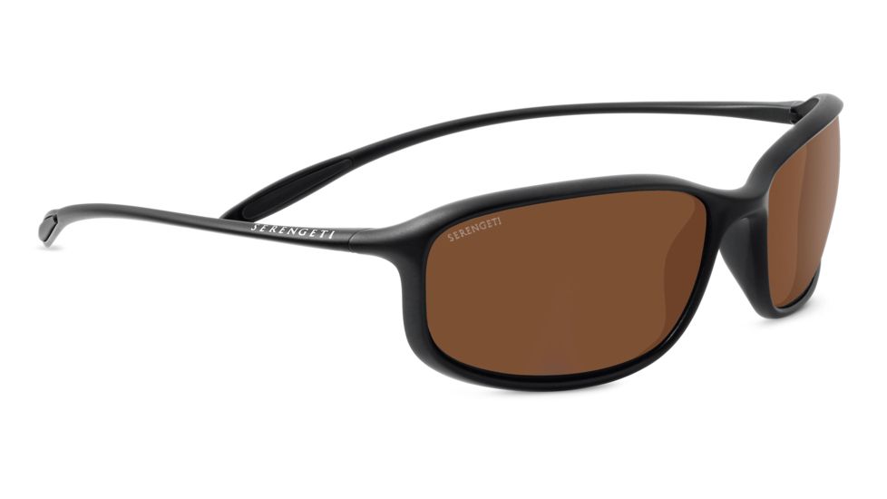 Serengeti Sestriere Sunglasses, Satin Black Frame, Polar PhD Drivers Lens, 8107