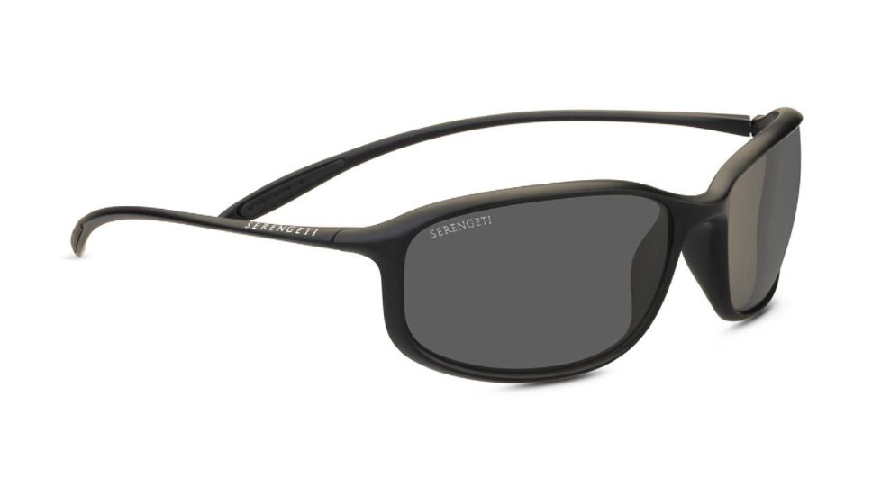 Serengeti Sestriere Sunglasses, Satin Black, Polarized CPG, 8698