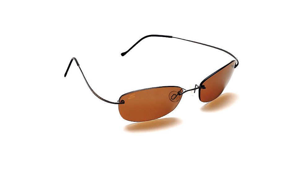 Serengeti Stratus Titanium PolarMax Rimless Sungalsses - Henna Frame Driver Polarized Photochromic Lens - 6844