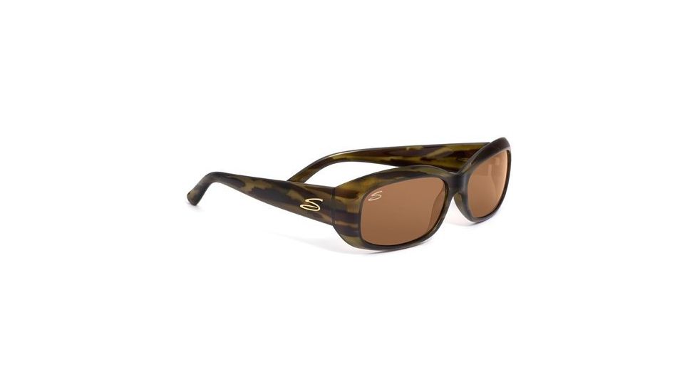Serengeti Bianca Sunglasses 7365, Dark Stripe Tort Frame, Polarized Drivers