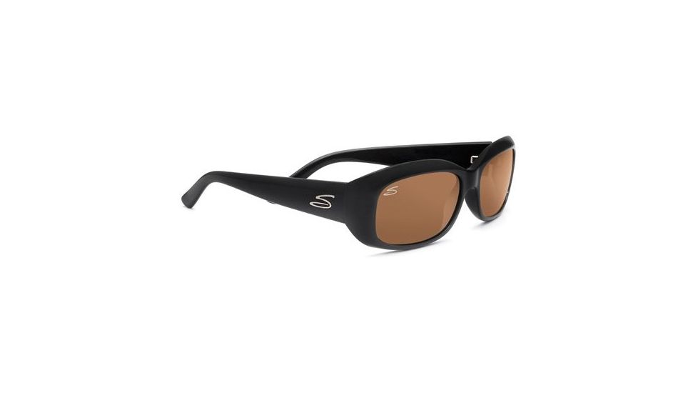 Serengeti Bianca Sunglasses 7409, Shiny Black Frame, Non Polar Drivers Lens