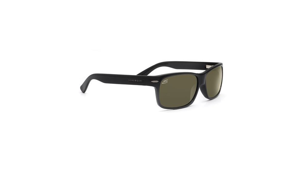 Serengeti Fontana Sunglasses 7377, Shiny Black Frame, 555nm Lens