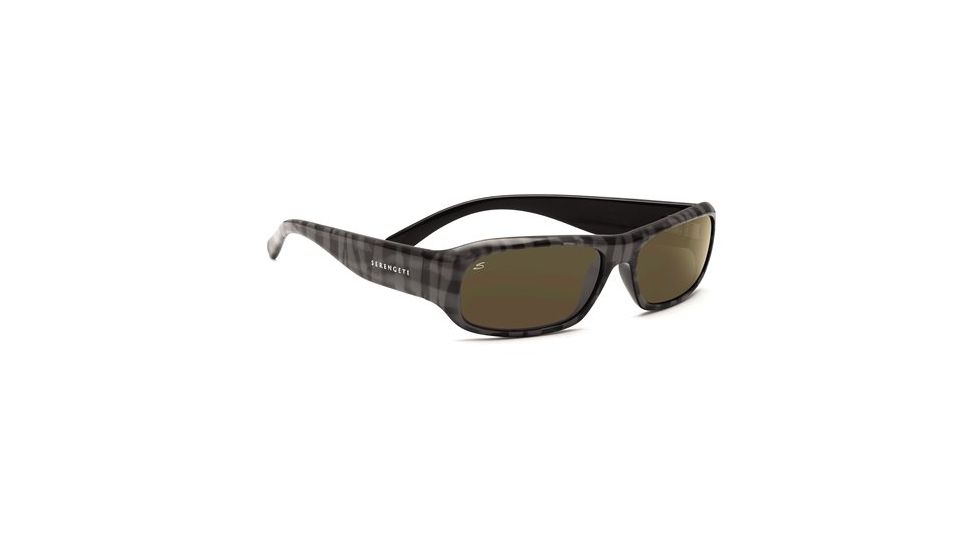 Serengeti Genova, Gray Plaid Frame, 555nm Polarized Lens, 7450