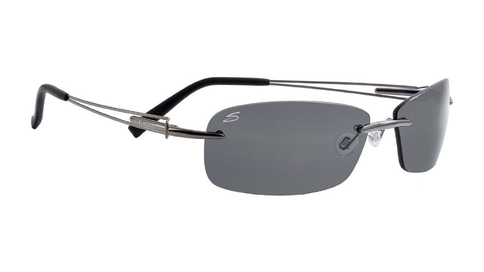 Serengeti Mare Sunglasses, Shiny Gunmetal Frame, Polar PhD CPG Lens 7347