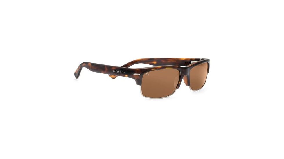 Serengeti Vasio Sunglasses 7375, Dark Tortoise Frame, Polarized Drivers Lens