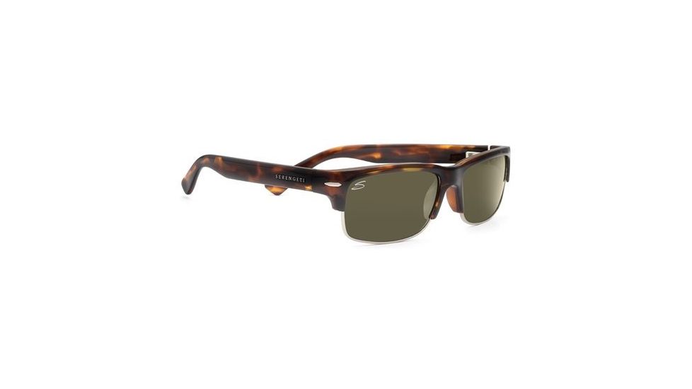 Serengeti Vasio Sunglasses 7376, Dark Tortoise Frame, Polarized 555nm Lens