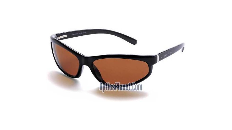 Serengeti Turro Sunglasses - Drivers Polarized Lens, Shiny Black Frame 6814
