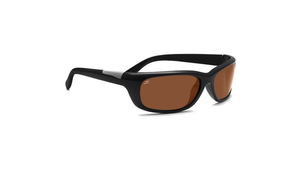 Serengeti Verucchio Sunglasses Shiny Black Frame Polar Phd 555 Lenses 7724
