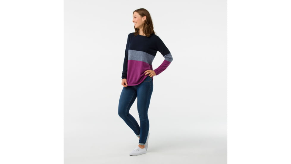 Smartwool Shadow Pine Crew Sweater-Women's, Deep Navy Heather, Extra Small, SW000321108-XS