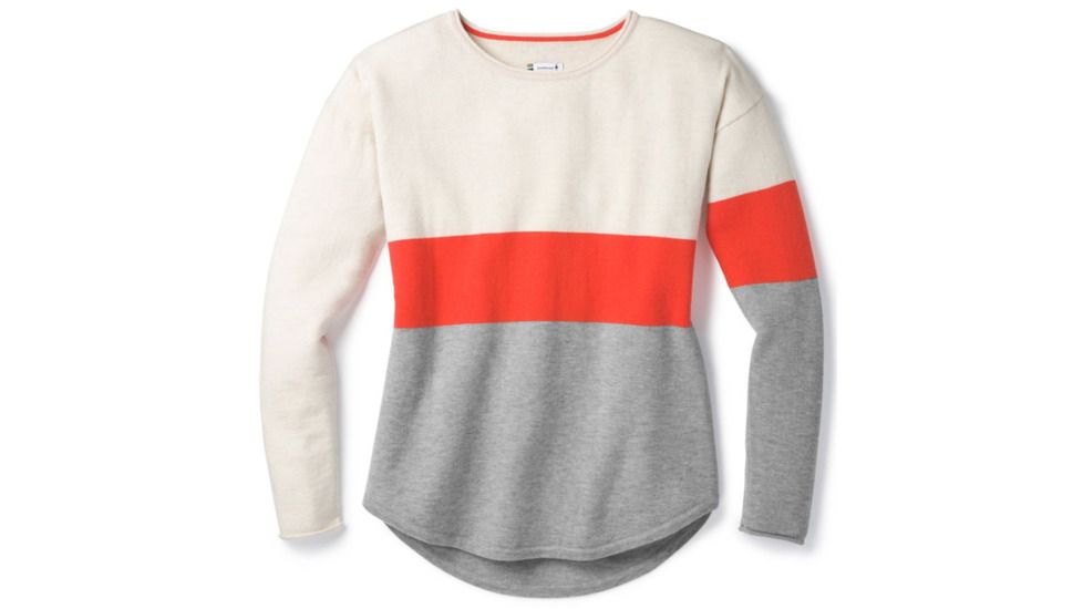 Smartwool Shadow Pine Crew Sweater-Women's, Moonbeam Heather, Extra Small, SW000321A10-XS