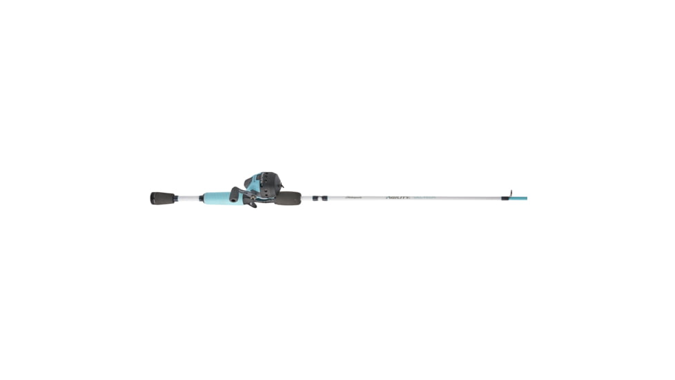 Shakespeare Agility Gel-Tech Spincast Combo, 3.0/1, Right, 6, 6ft. Rod Length, Medium Power, Fast Action, 2 Pieces Rod, Seafoam, AGGT6/602MS