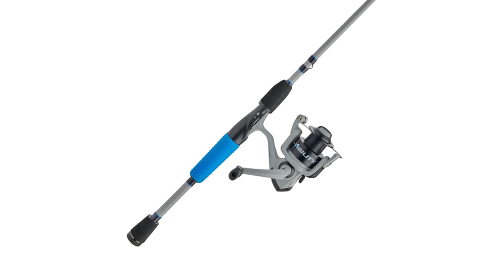 Shakespeare Agility Gel-Tech Spinning Combo, 5.2/1, Right/Left, 35, 6ft. 6in. Rod Length, Medium Power, Fast Action, 2 Pieces Rod, Blue, AGGT35/662M